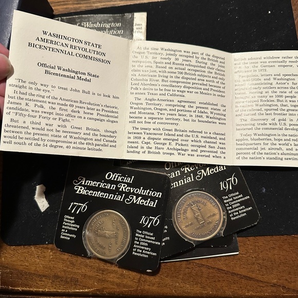 3 State of Washington American Revolution Bicentennial Medals - Picture 7 of 8